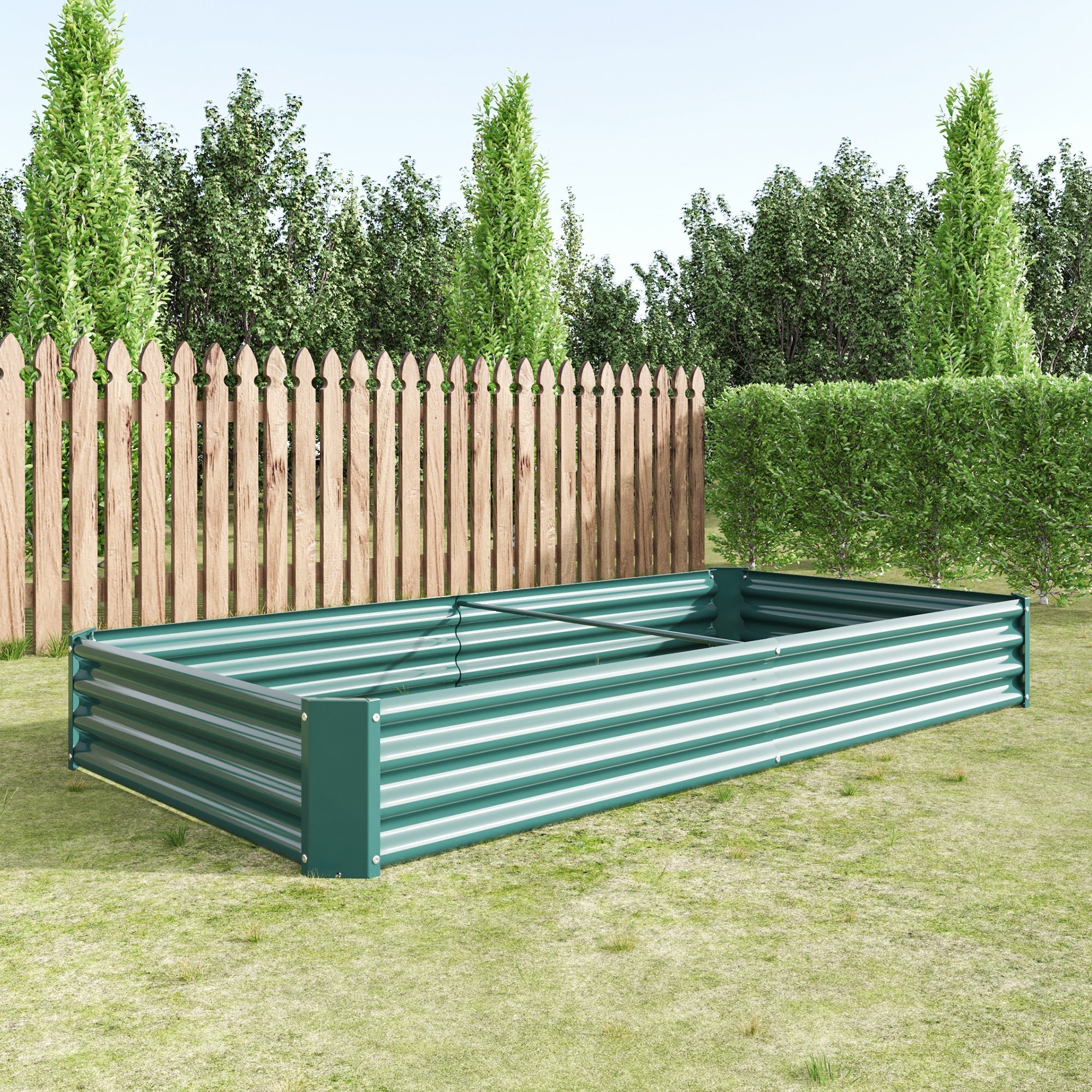 Raised Garden Bed Kit - Metal Raised Bed Garden 7.6x3.7x0.98ft