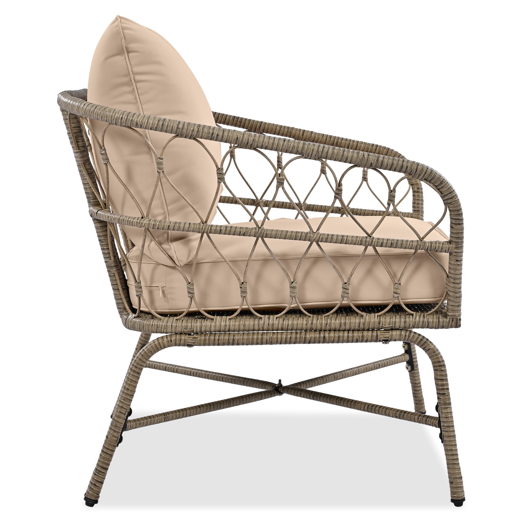 Bohemia-Inspired 4-Person Outdoor Seating Group With Removable Cushions