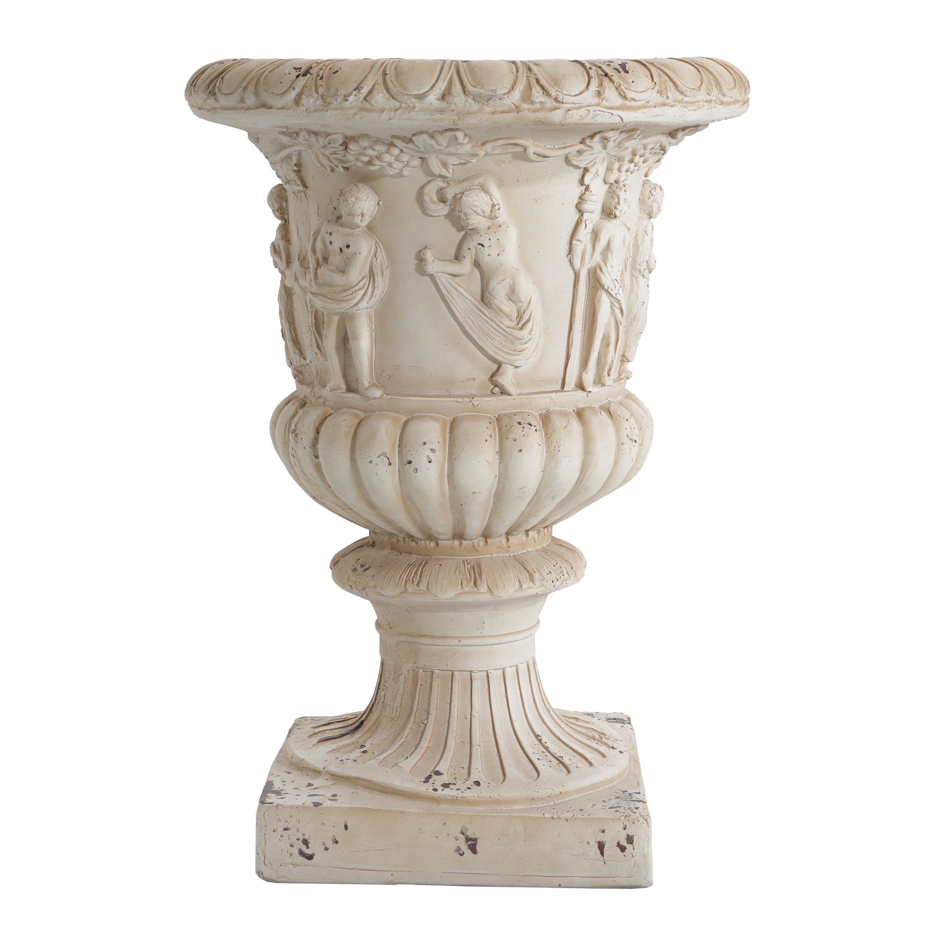Garden Urn, Antique White, 27" H