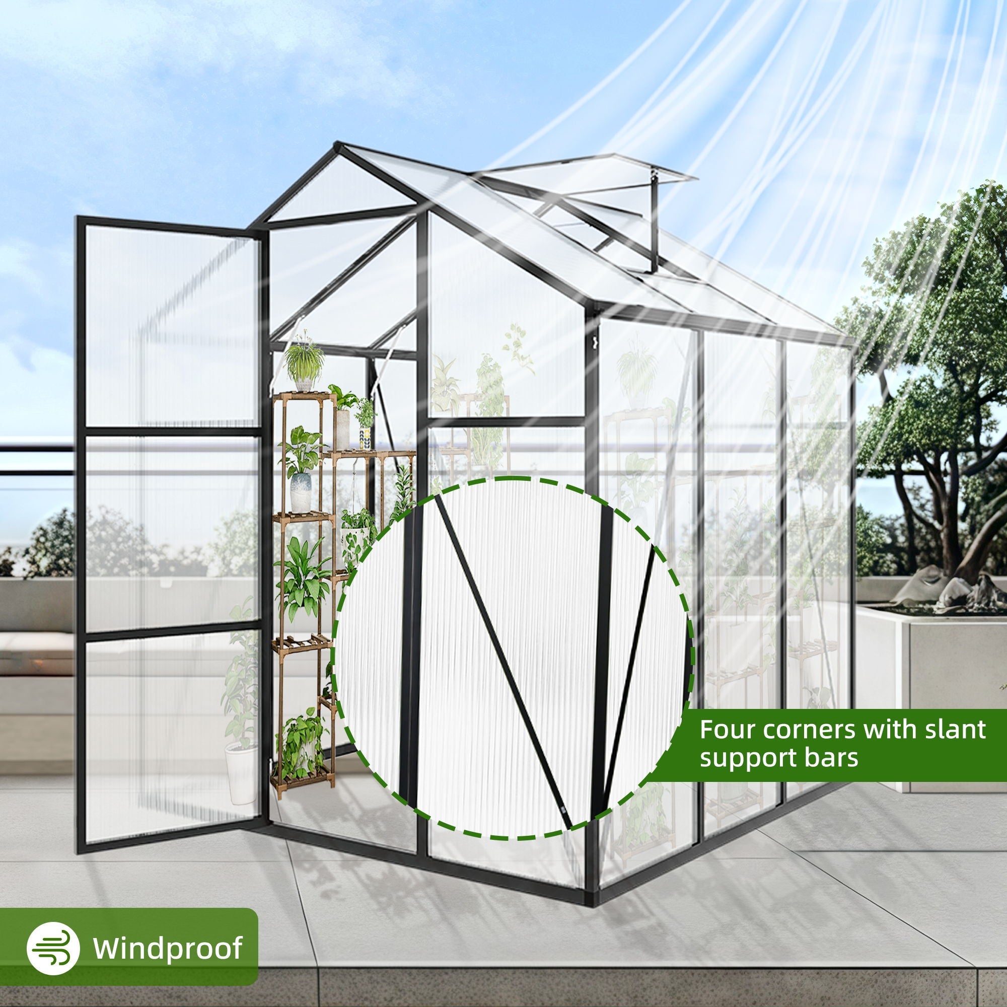 Gain Height Windproof house With Raised Base