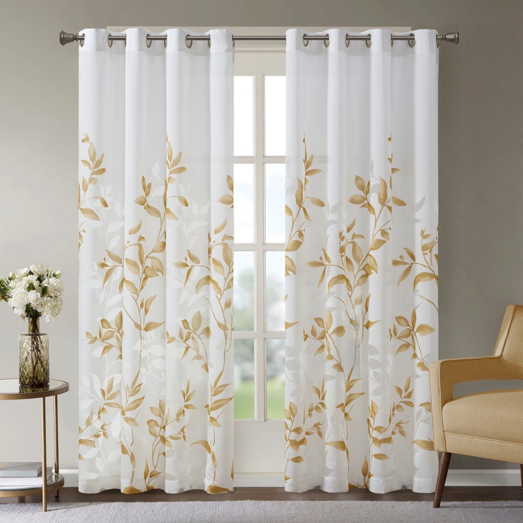 Burnout Printed Curtain Panel (Only 1 Pc Panel)