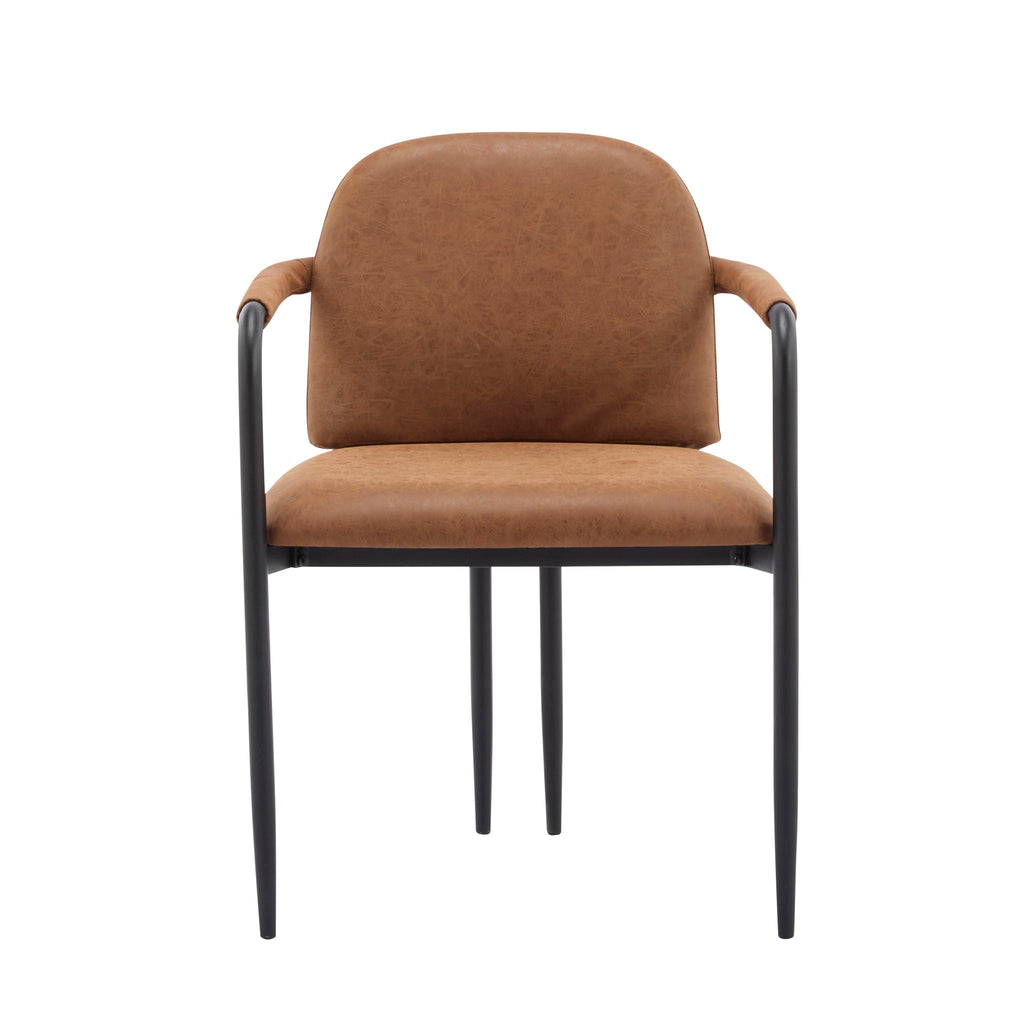 Modern Dining Chair Set With Durable Iron Frame and Comfortable Fabric Upholstery
