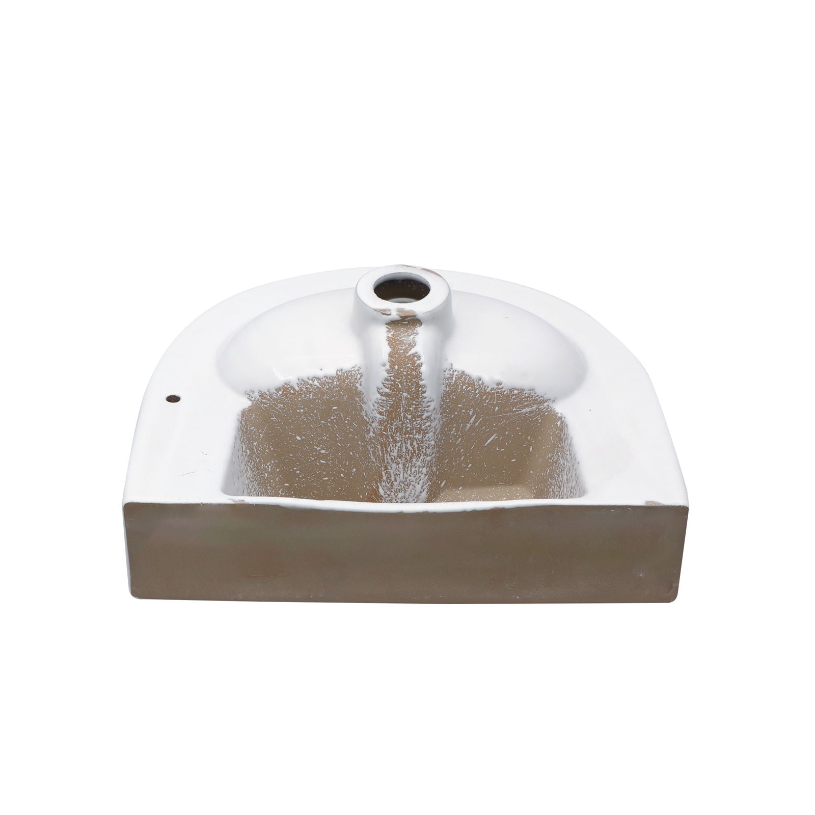 Wall Mounted Bathroom Sink With Towel Bar And Faucet - White / Black