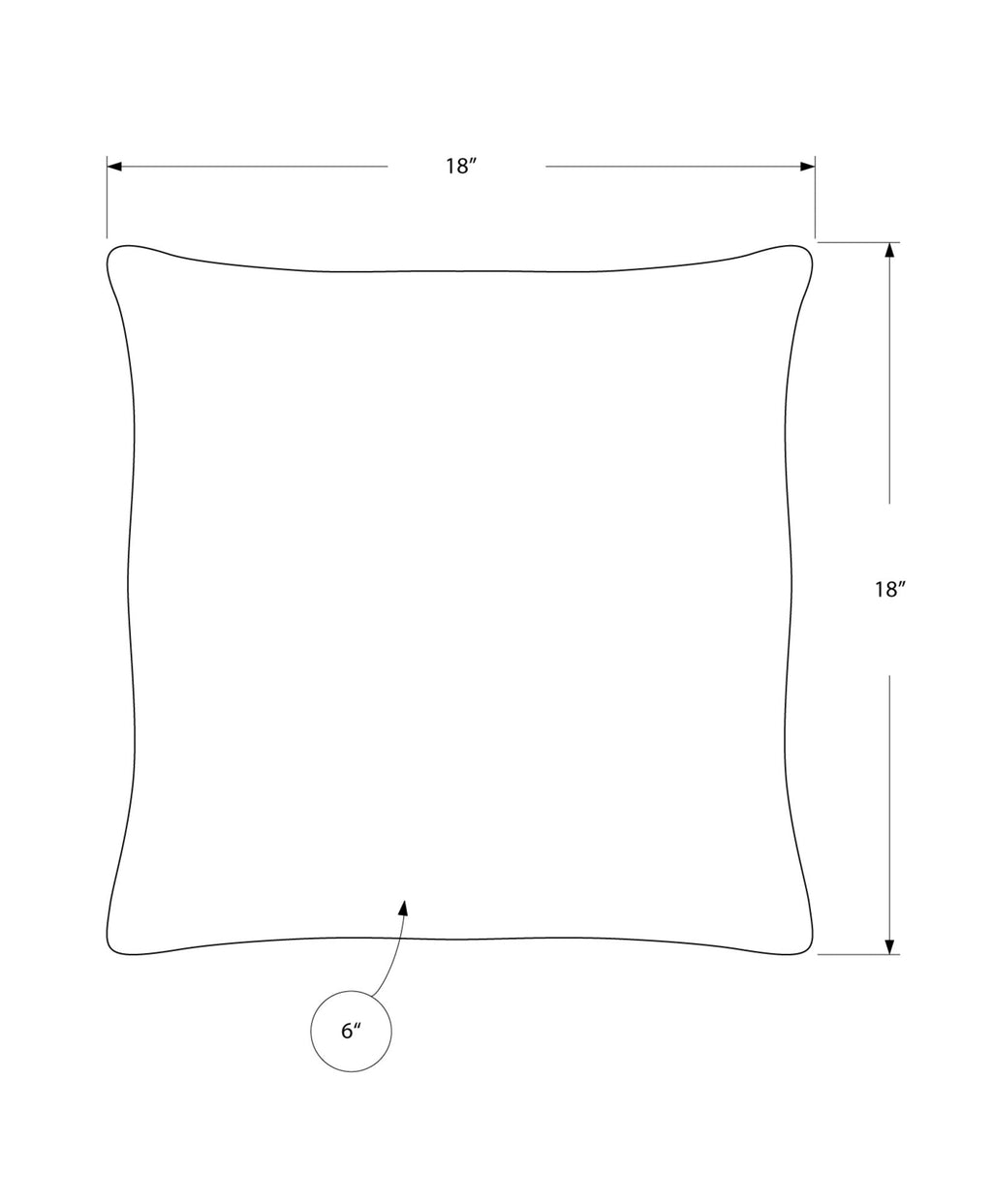 Pillow Square with Insert - Decorative Throw Pillow