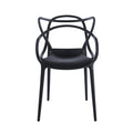Dining Chair Set of 4 - Black Plastic