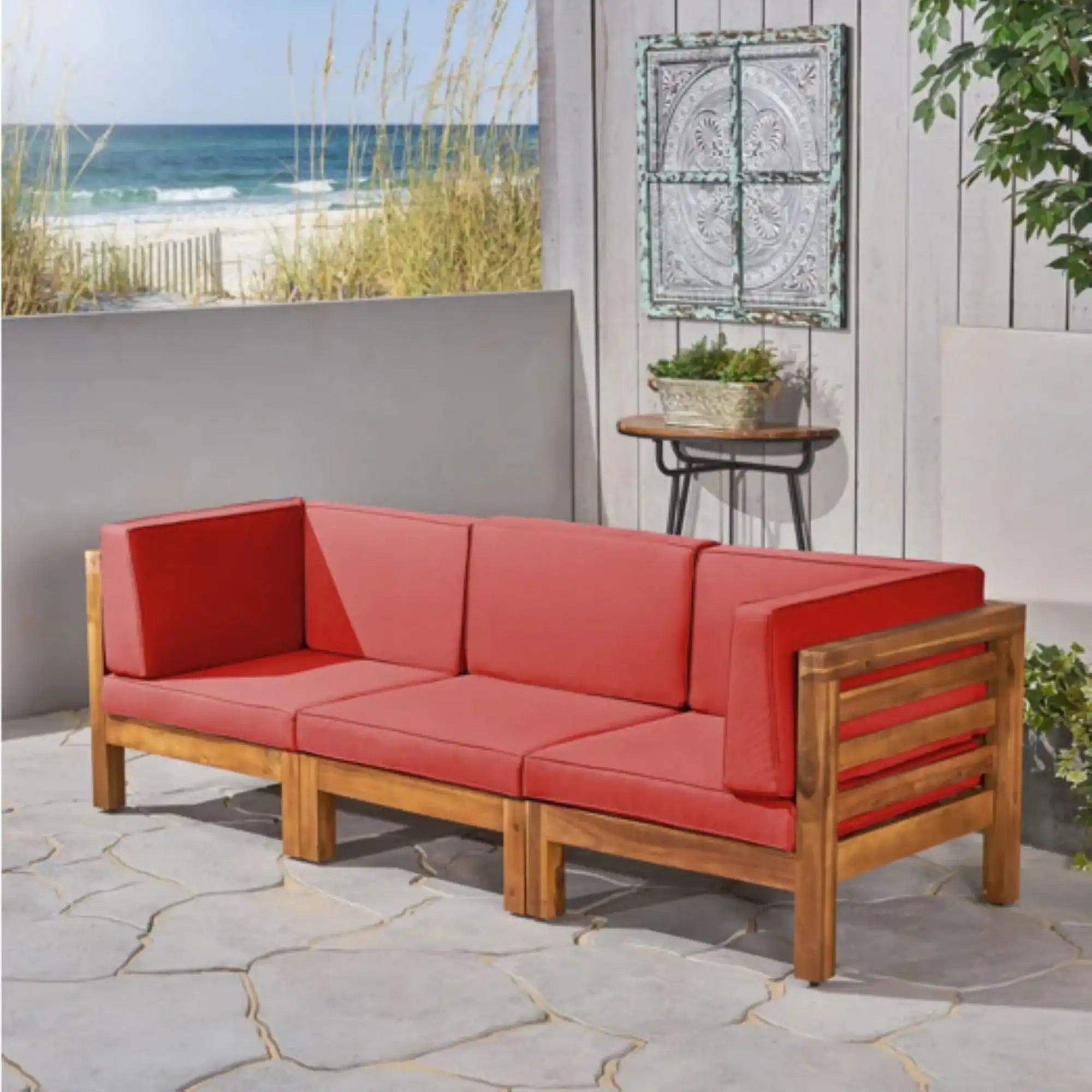 Oana 3 Piece Sofa Set With Water Resistant Cushions