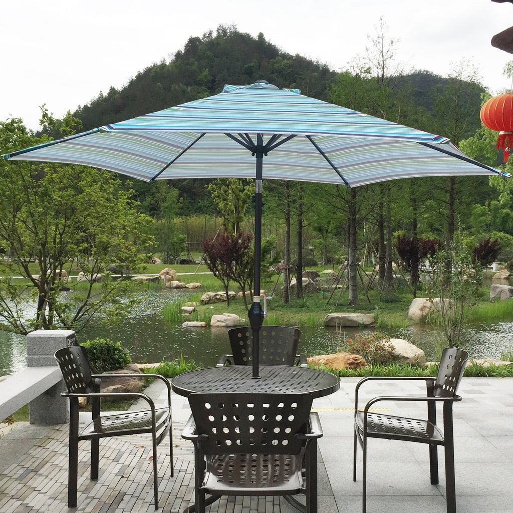9FT Umbrella Blue Stripes