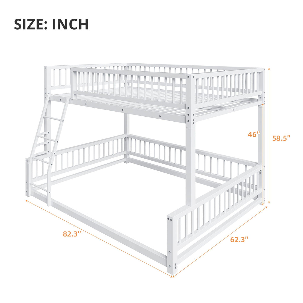Bunk Bed With Ladder And Safety Guardrails