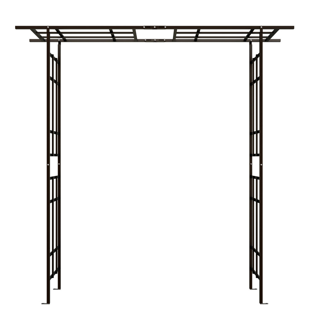 Metal Garden Arch with Adjustable Width for Climbing Plants