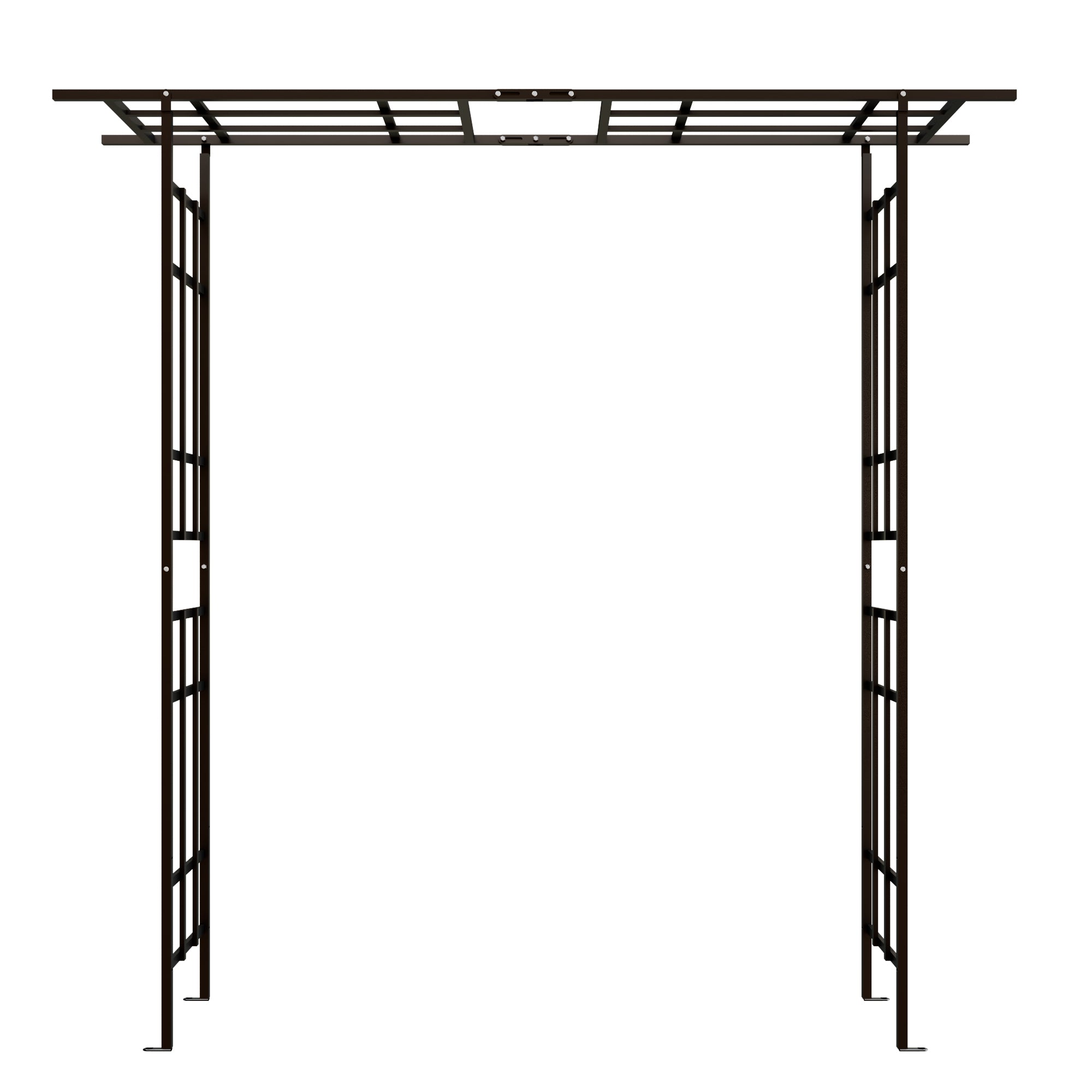 Metal Garden Arch with Adjustable Width for Climbing Plants