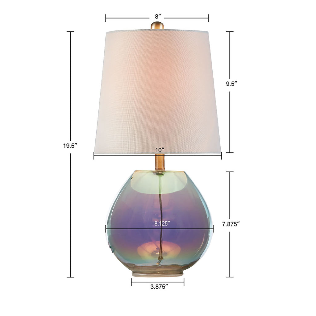 Iridescent Glass Table Lamp