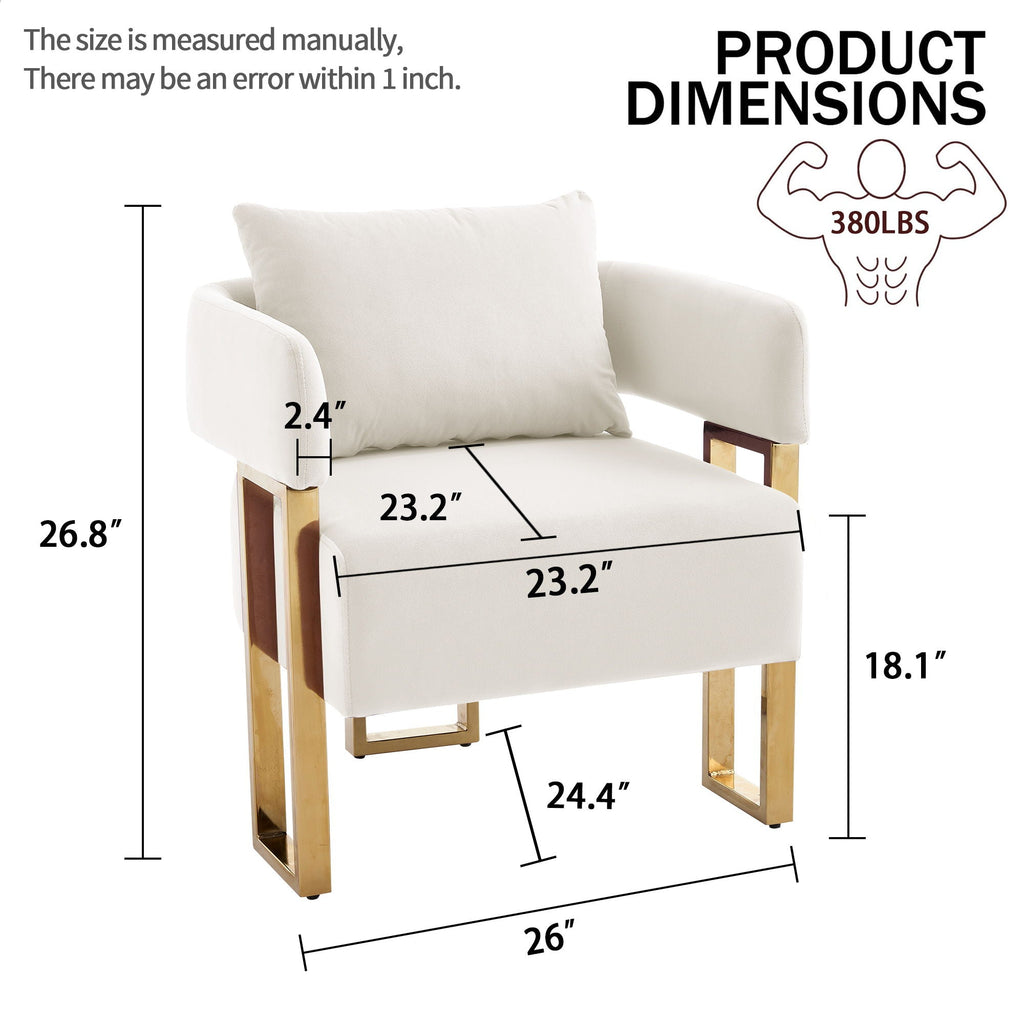 Modern Classic Decorative Chair with Teddy Fleece Upholstery