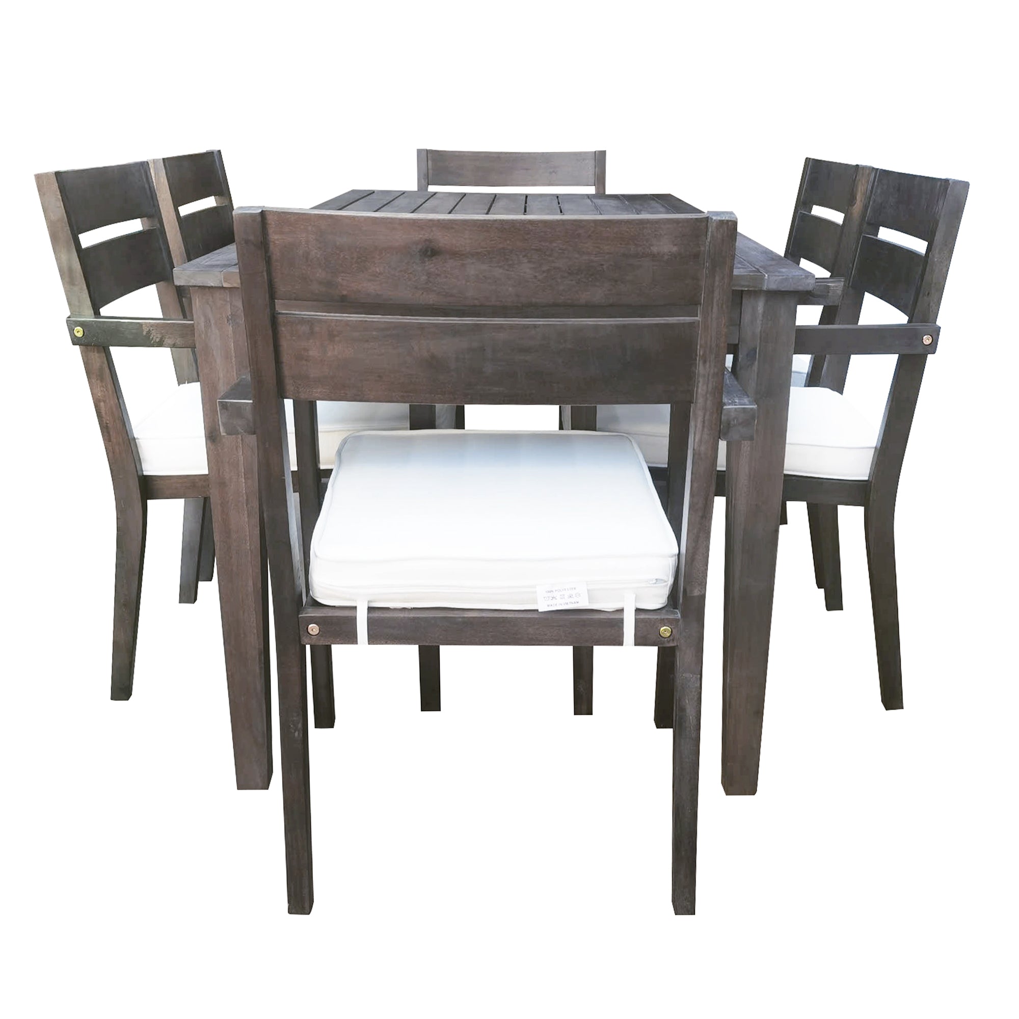 U_Style 7 Pieces Acacia Wood Outdoor Dining Set with Cushions