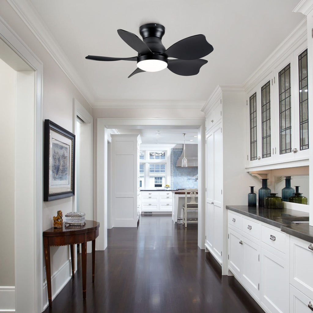 Low Profile Flush Mount Ceiling Fan With Light