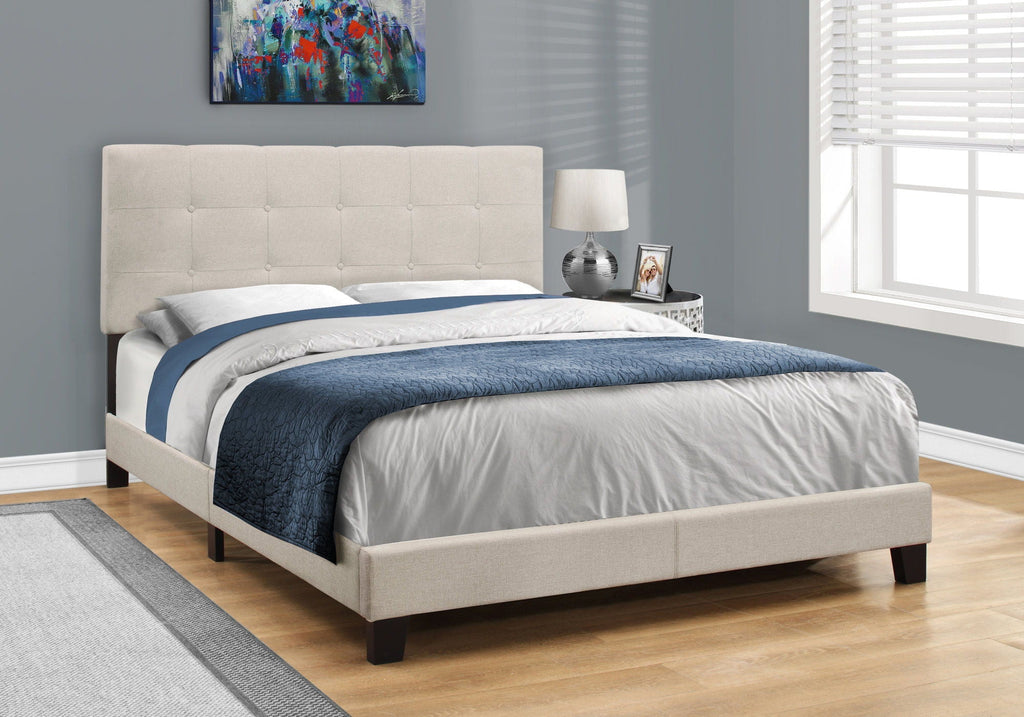 Transitional Upholstered Bed Frame