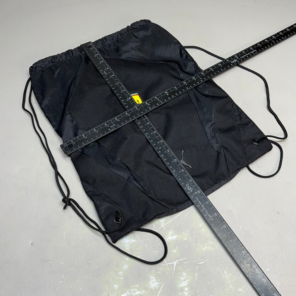 PUMA  Ferrari Drawstring Closure Bag 100% Nylon 18"x14" Black (Pre-Owned)