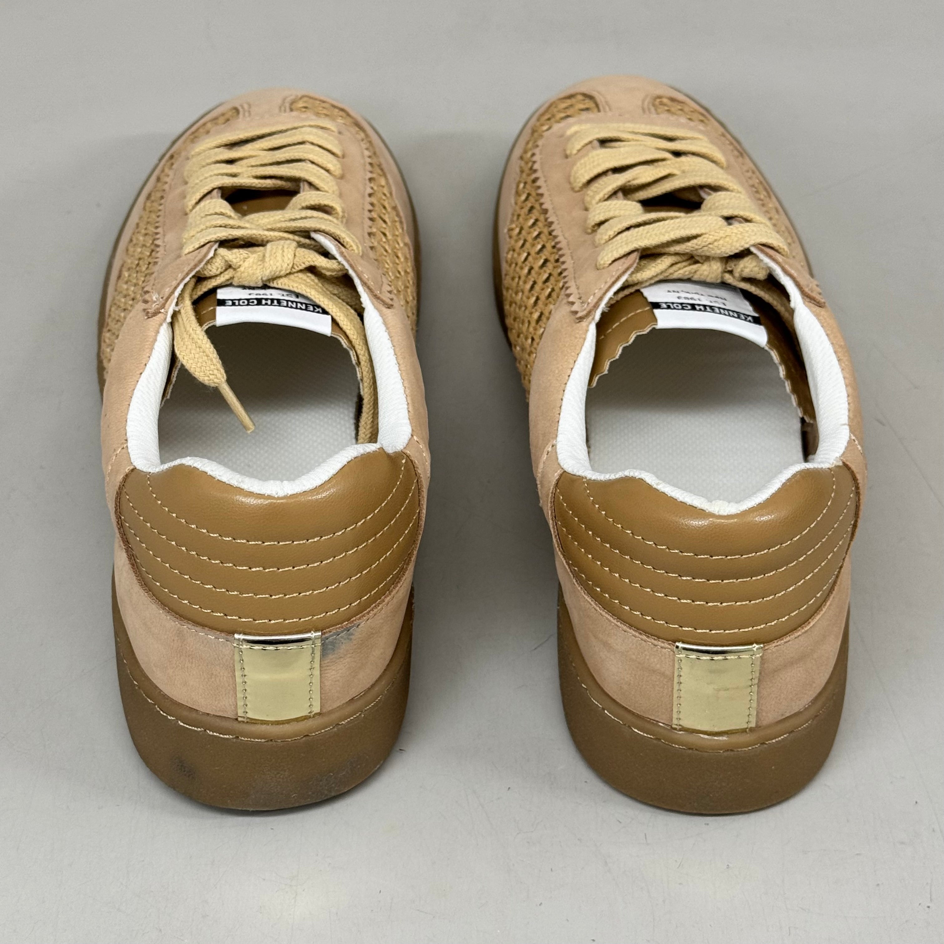 KENNETH COLE Sam Raffia Mesh Sneaker Women's Sz 8.5 Natural Mesh KL23SAM07