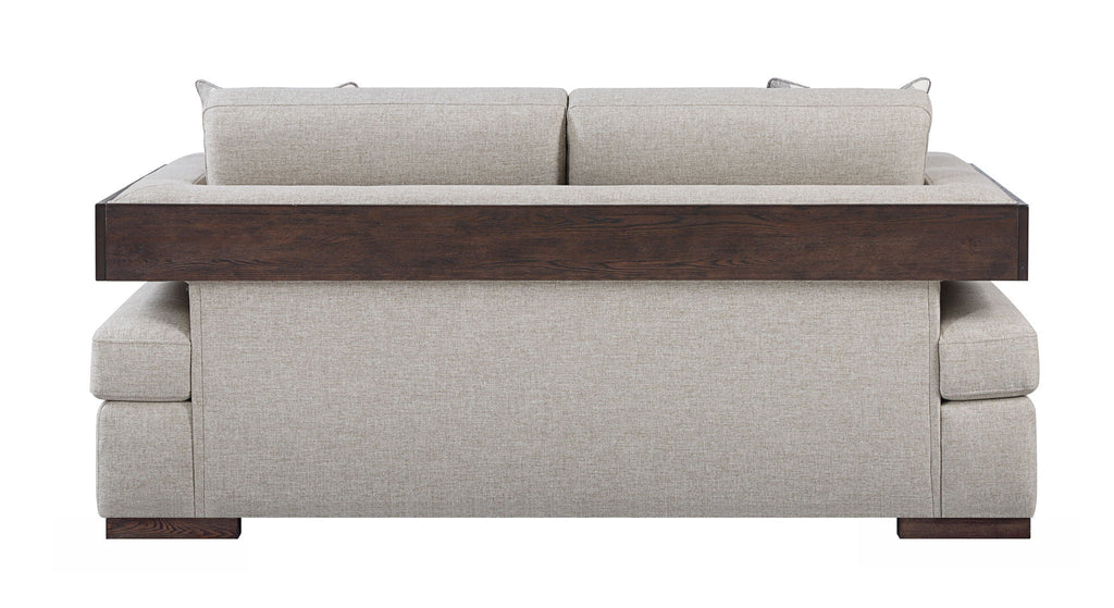Niamey Loveseat With 2 Toss Pillows - Walnut