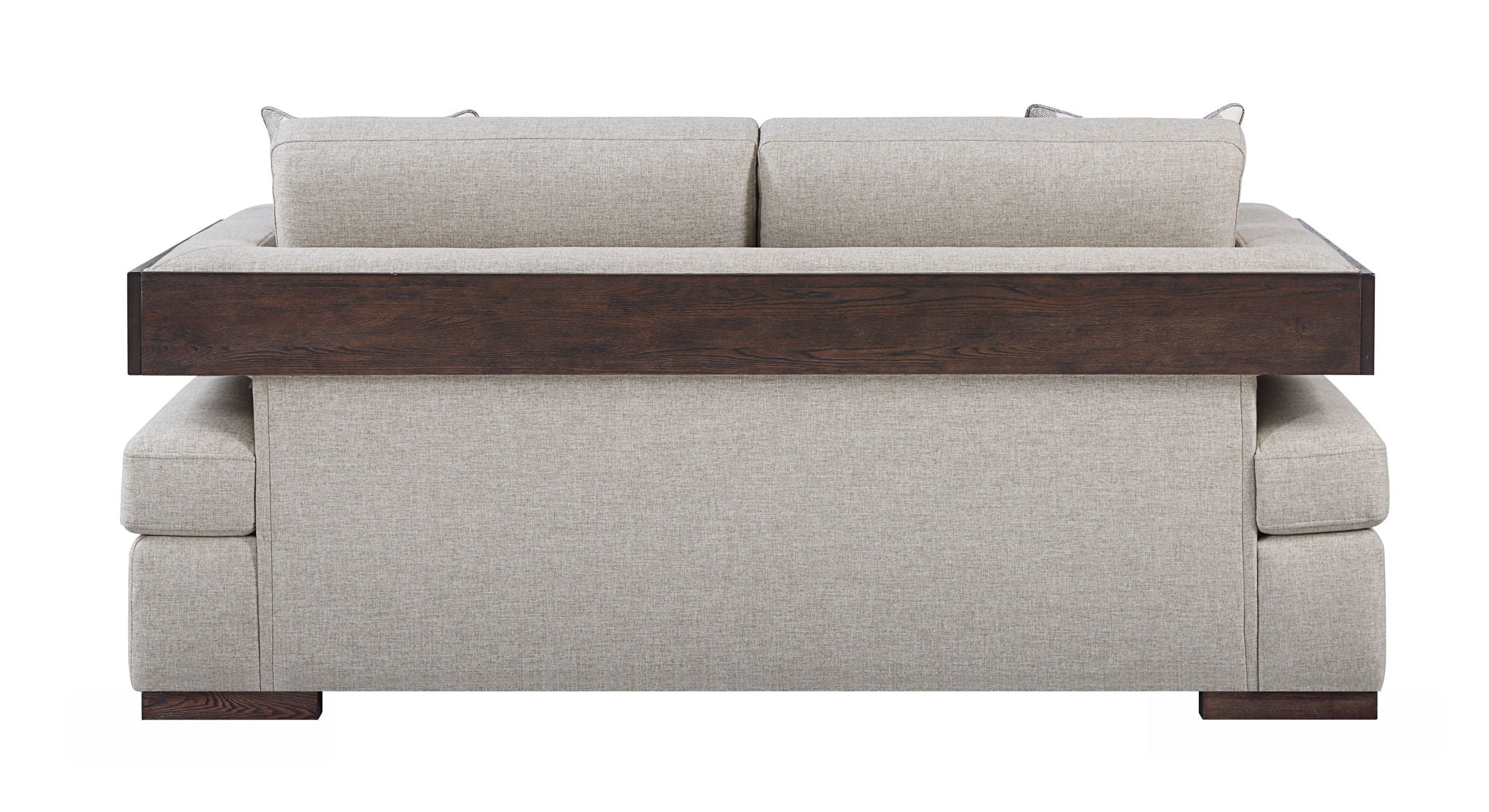 Niamey Loveseat With 2 Toss Pillows - Walnut