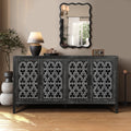 Hollow Four Door Antique Cabinet, American Country Style