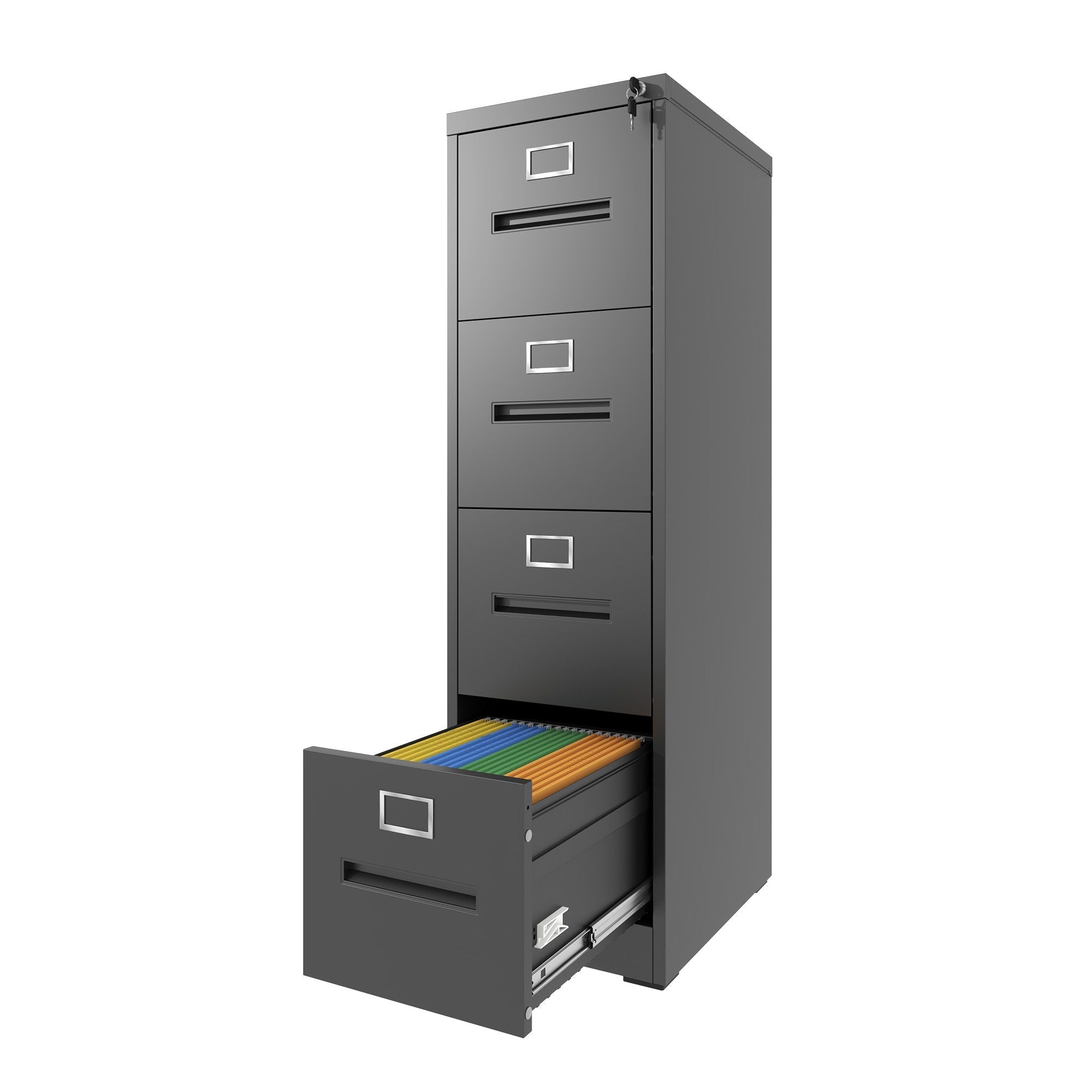 Premium Drawer File Cabinet With Lock, Metal Vertical Design, A4 Legal / Letter Size