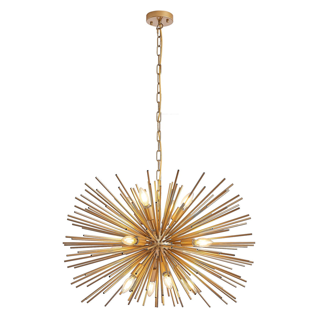29" Mid-Century Modern 12-Light Starburst Chandelier