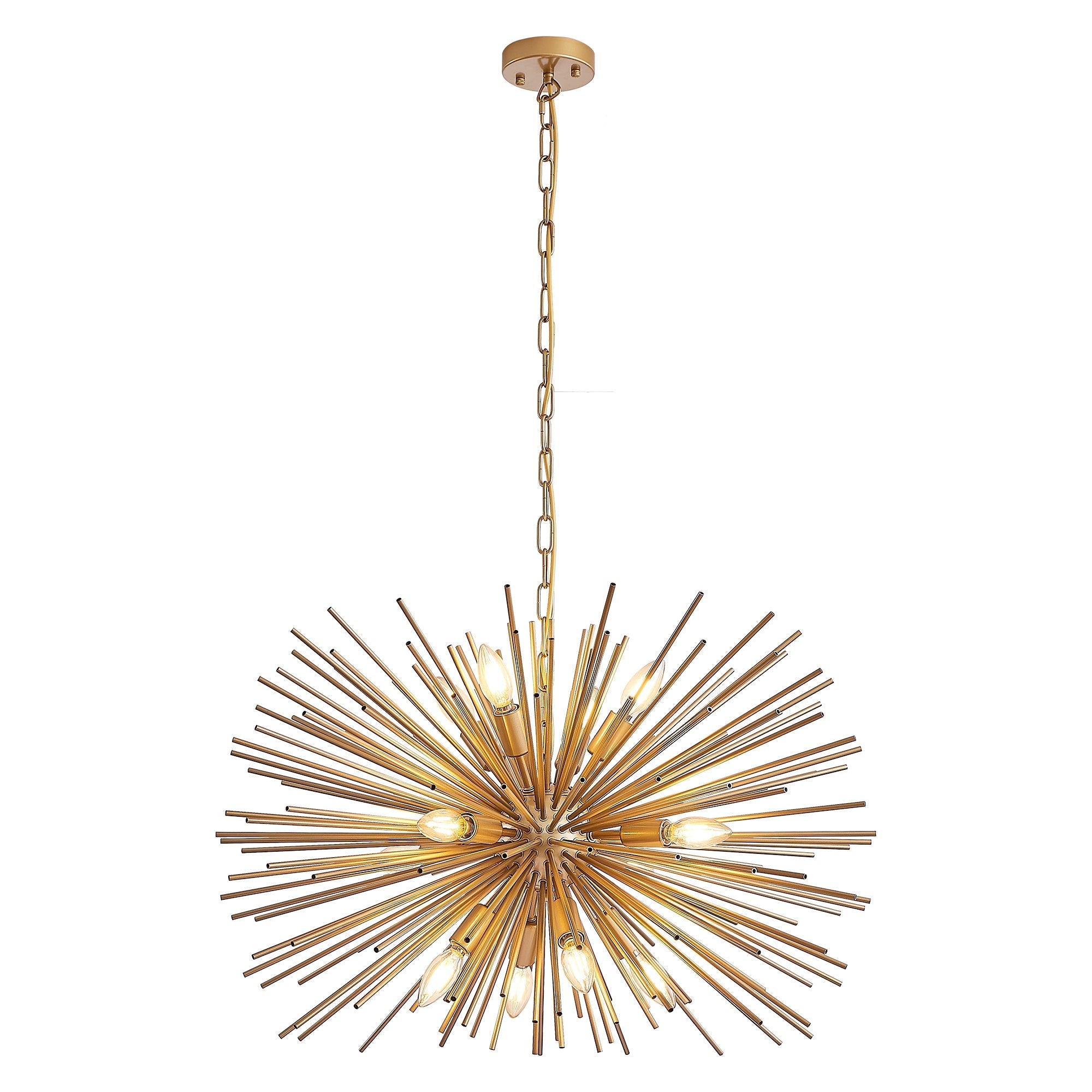 29" Mid-Century Modern 12-Light Starburst Chandelier