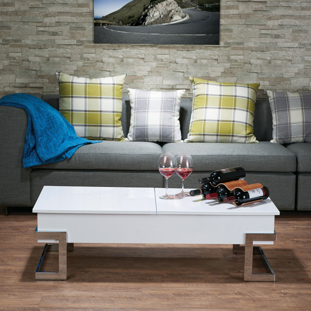 Calmam High Gloss Coffee Table With Lift Top