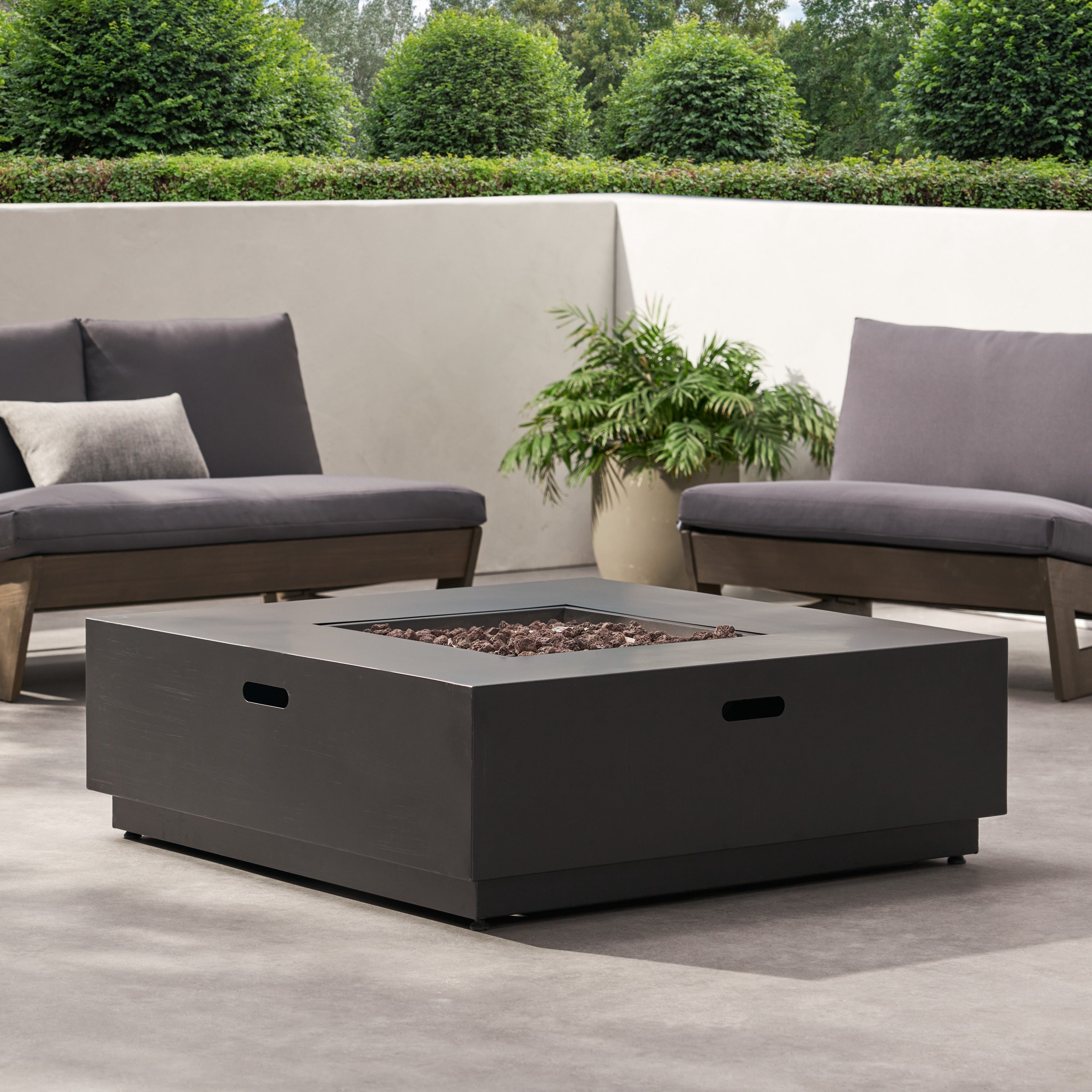 39'' Square Iron Fire Pit - 50,000 BTU