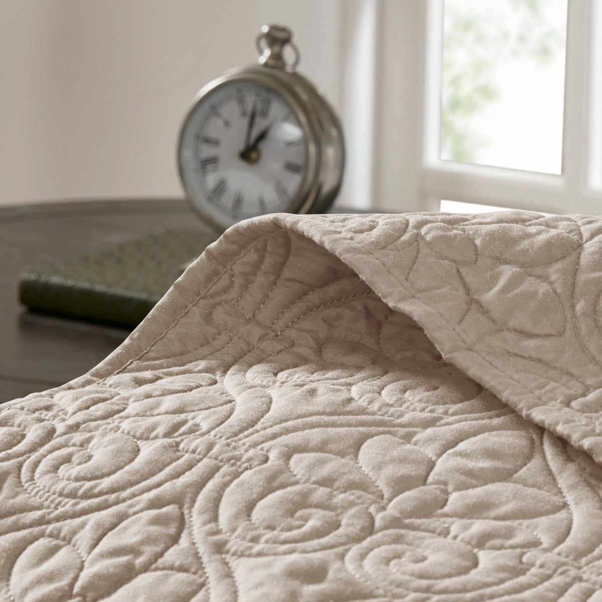Reversible Quilt Set Khaki King/Cal King