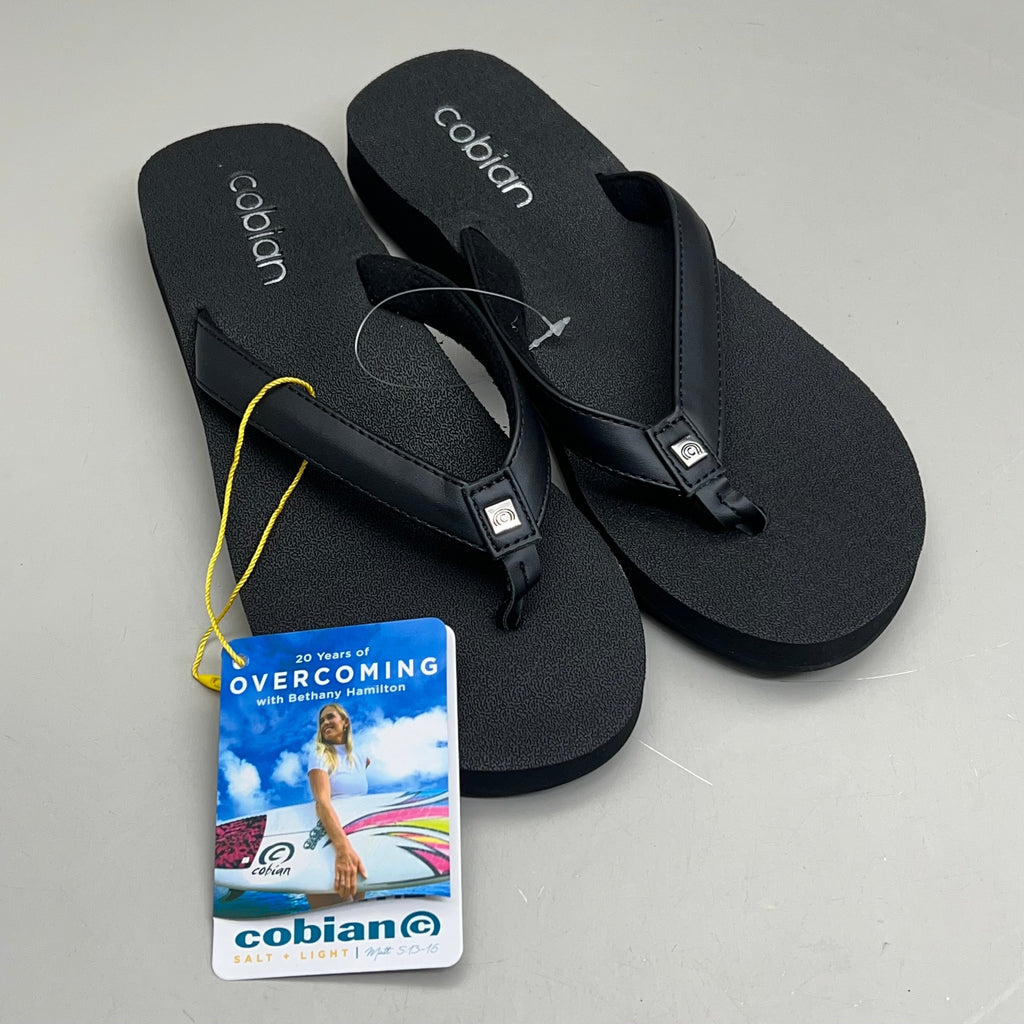 COBIAN Skinny Bounce Comfortable Synthetic Strap Women's Sz 6 Black SKI25-001-06