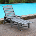 HDPE Chaise Lounge Chair Outdoor with Adjustable Backrest