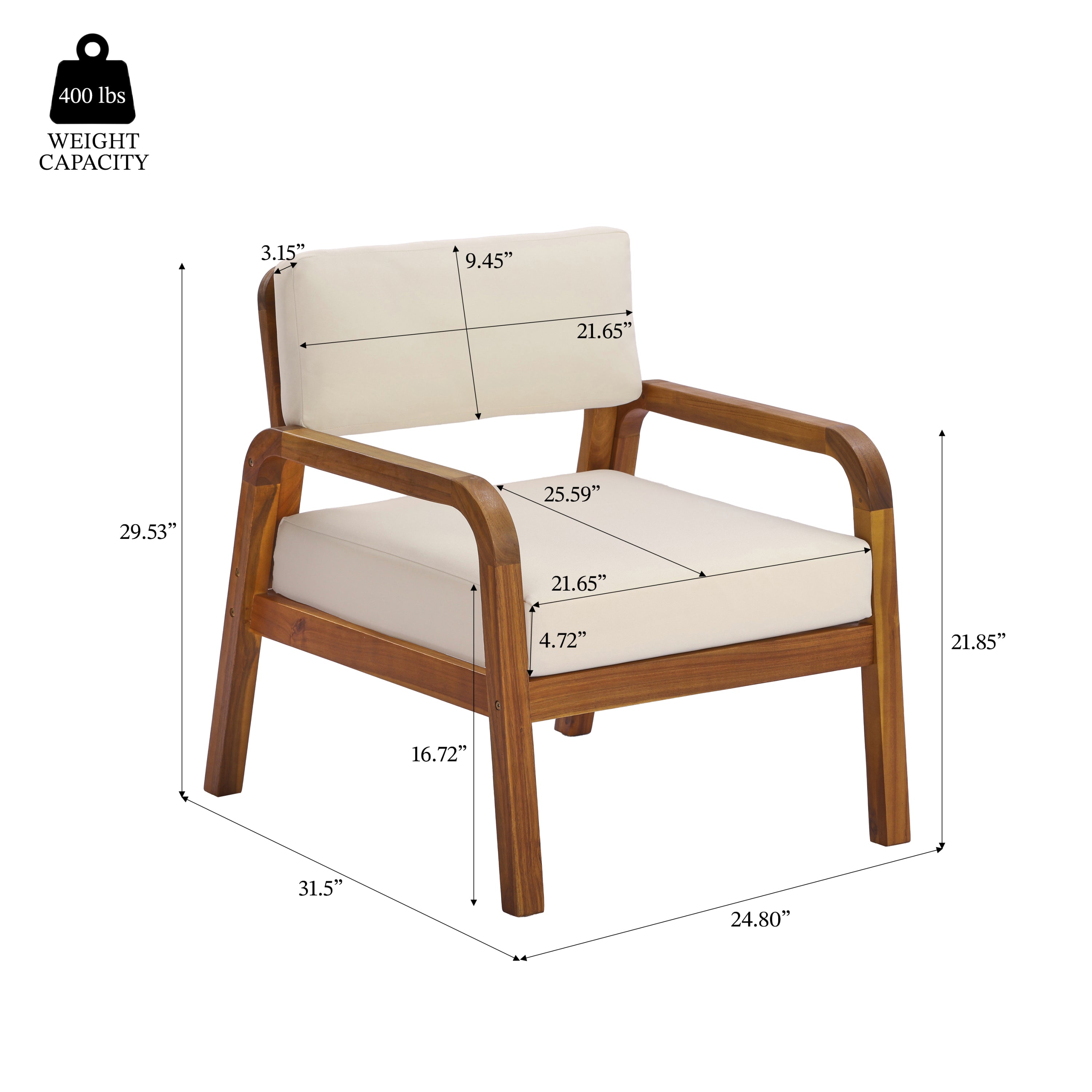 4-Pieces Outdoor Sofa Set with Cushions
