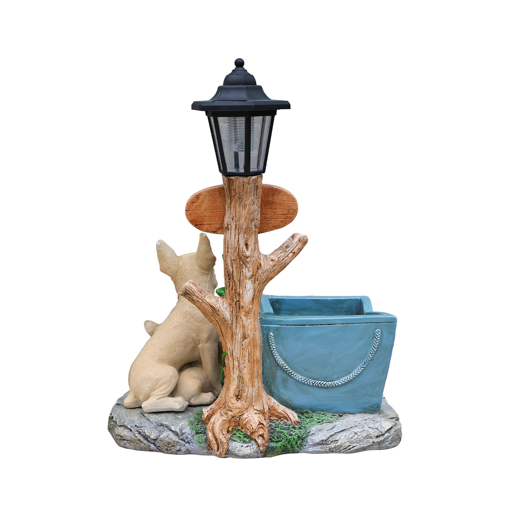 French Bulldog Family Planter Statue