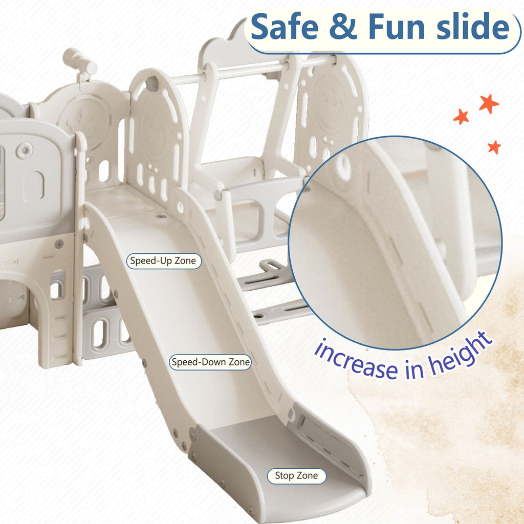 Toddler Slide Kids Playground With Basketball Hoop And Swing
