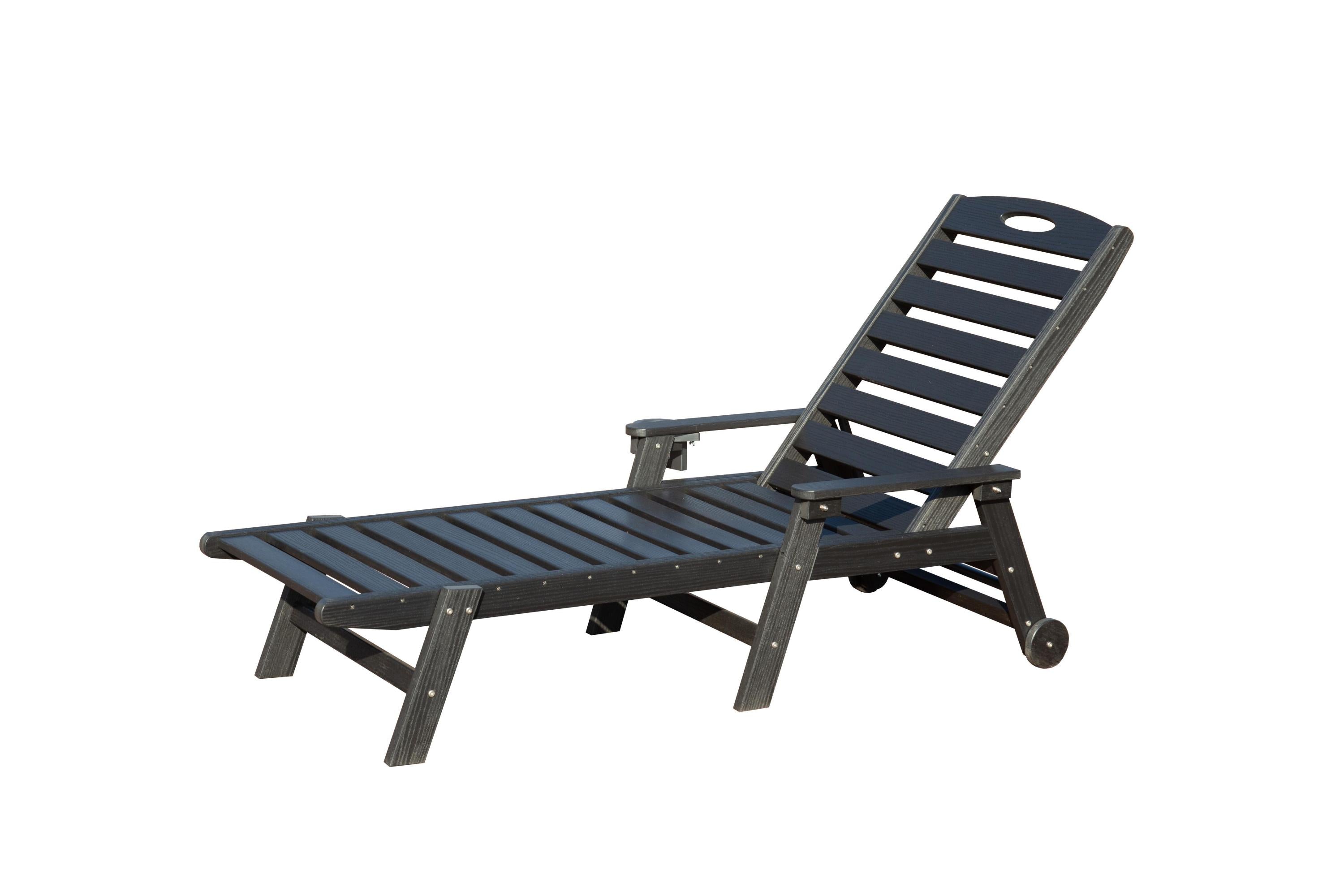 Patio Lounge Chair Outdoor with Reclining Backrest
