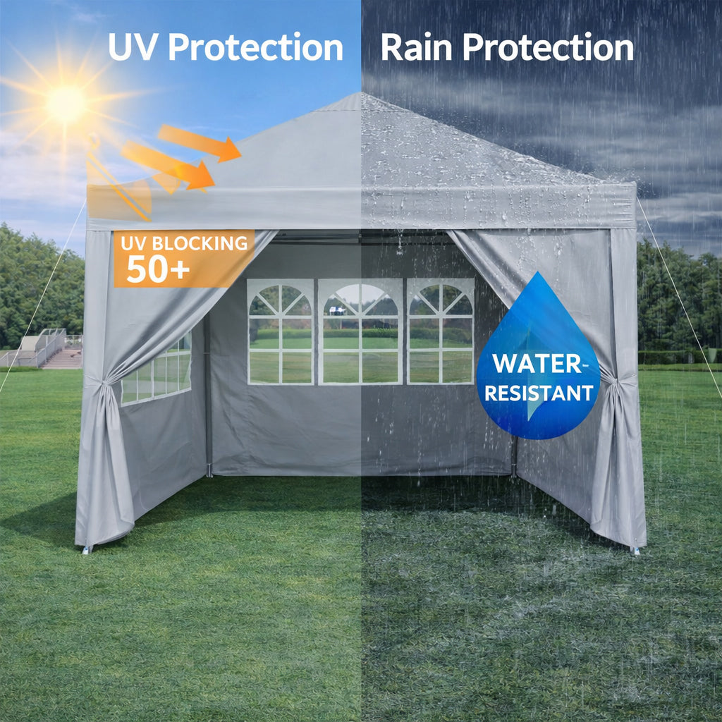 Outdoor 10x 10Ft Pop Up Gazebo Canopy Tent with Removable Sidewalls