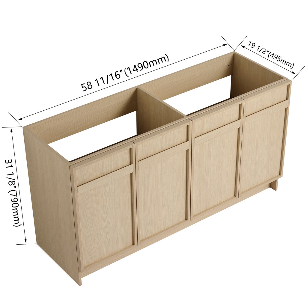 Modern Freestanding Bathroom Vanity with Soft Close Cabinet Doors