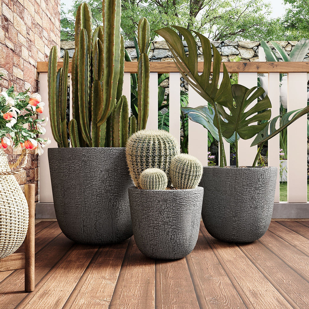 U_STYLE Lightweight MGO Planter Set of 3