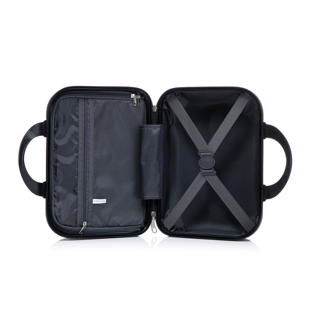 14' & 20' ABS Spinner Wheel Luggage Set with Cosmetic Case
