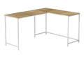L-Shaped Corner Computer Desk with Contemporary Marble Look