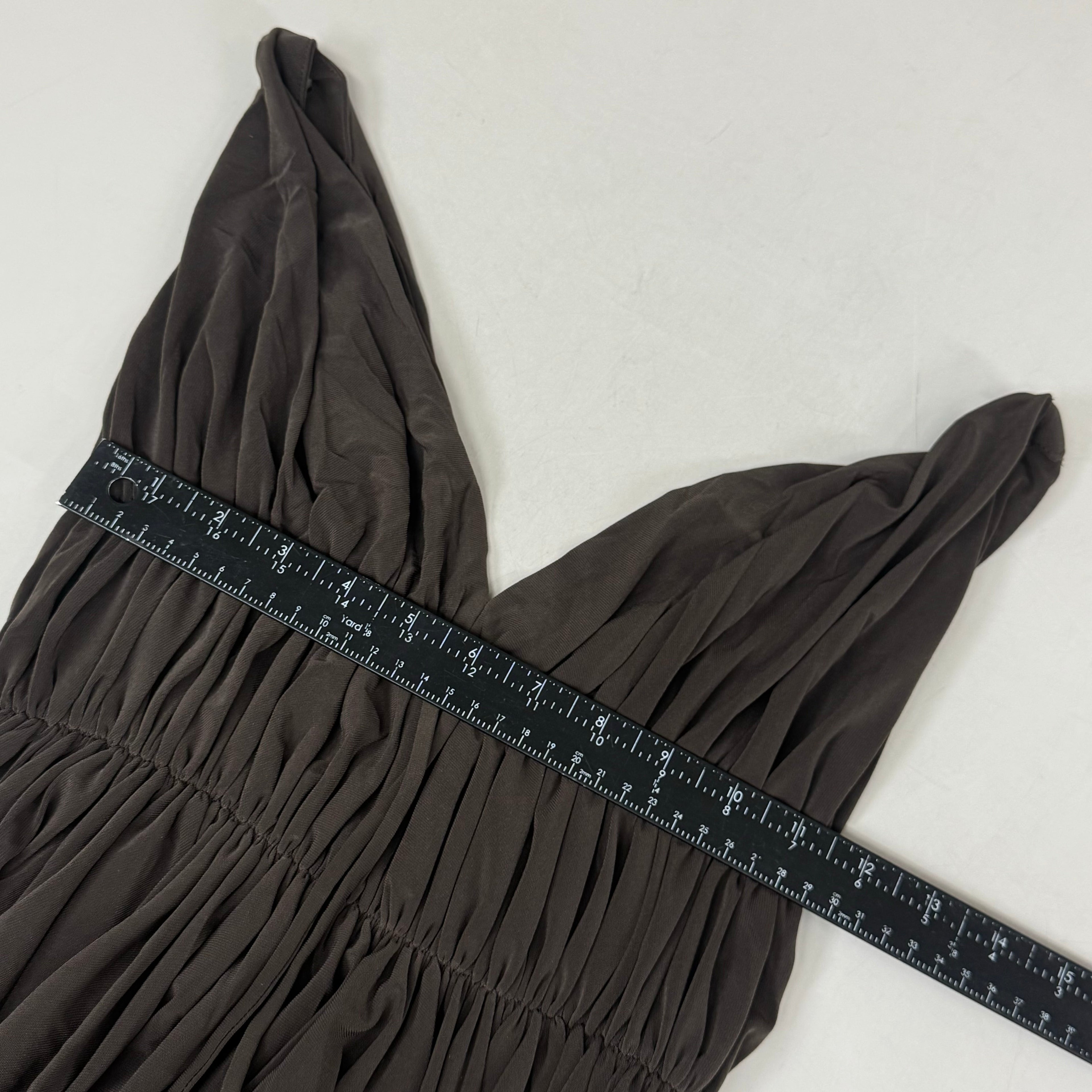 NORMA KAMALI Goddess Dress Unlined Women's Sz XS/34 Chocolate KK3233PL292028