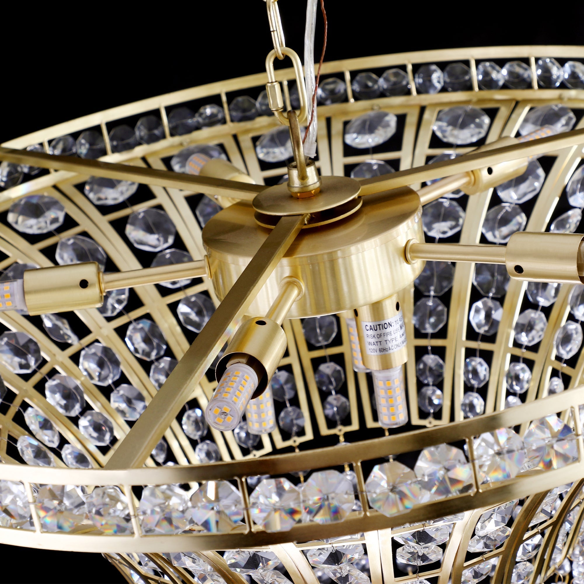 8-Light 23.6' Wide Crystal Waterfall Chandelier