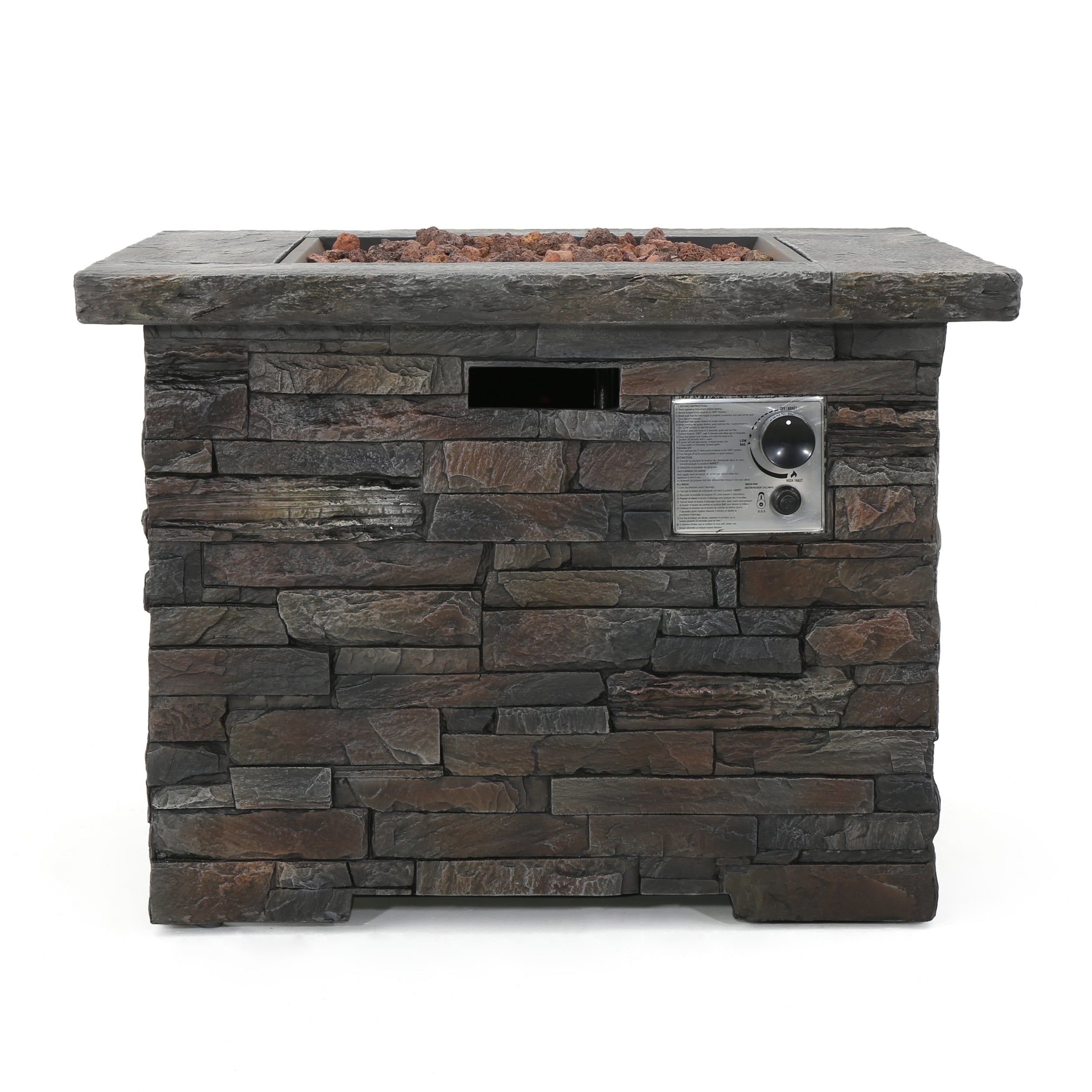 33' SQUARE MGO FIRE PIT - 40000 BTU.