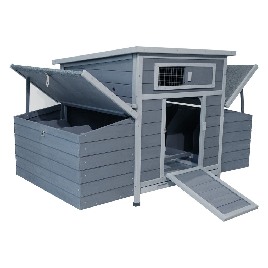 Large Chicken Coop Outdoor Hen House & Dual Nesting Boxes
