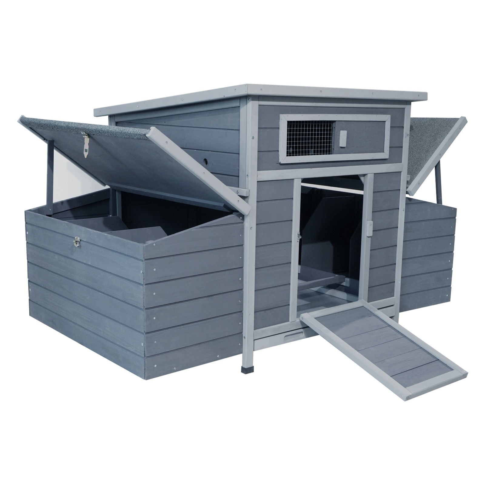 Large Chicken Coop Outdoor Hen House & Dual Nesting Boxes