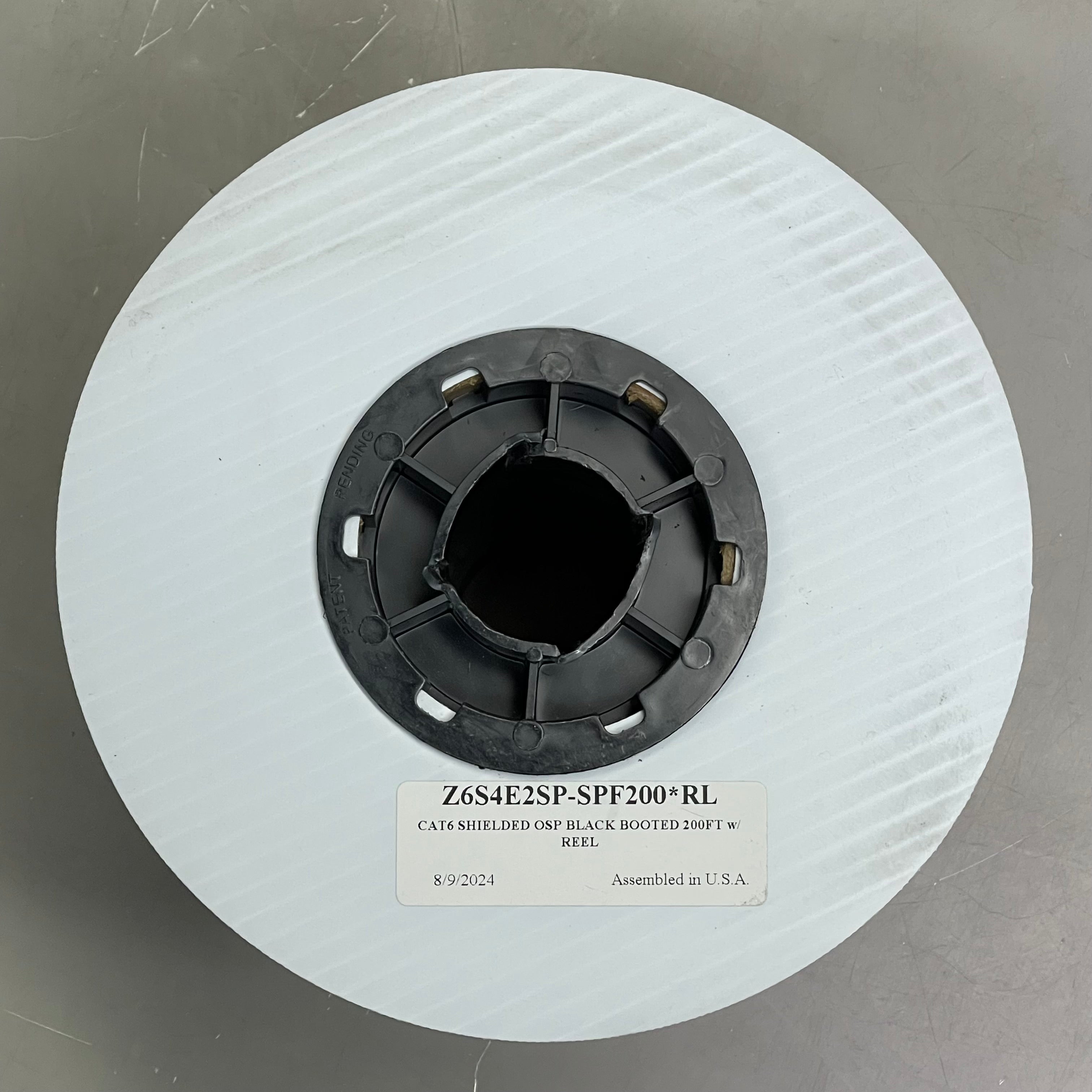 CAT6 Shielded OSP Black Booted Cable 200 ft Z6S4E2SP-SPF200*RL
