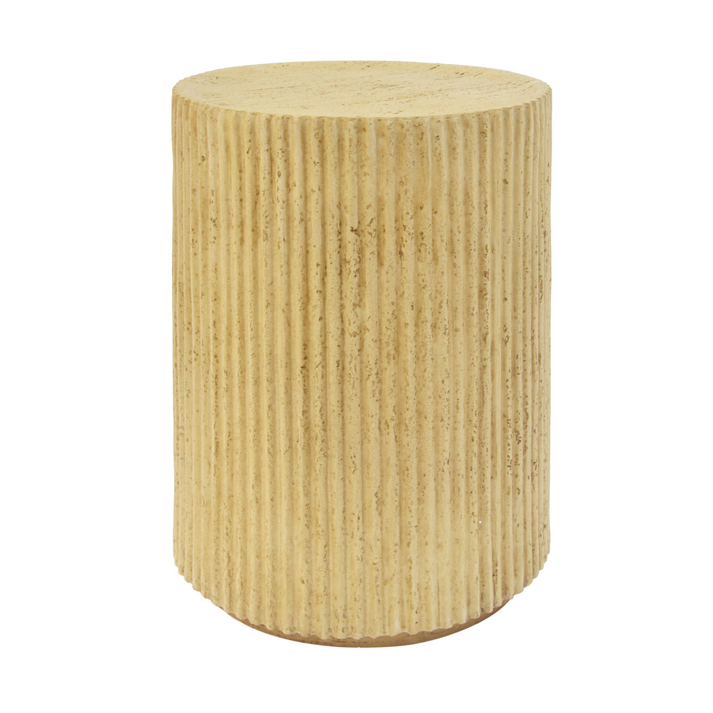 Cylindrical Outdoor Side Table Antique Brown MGO