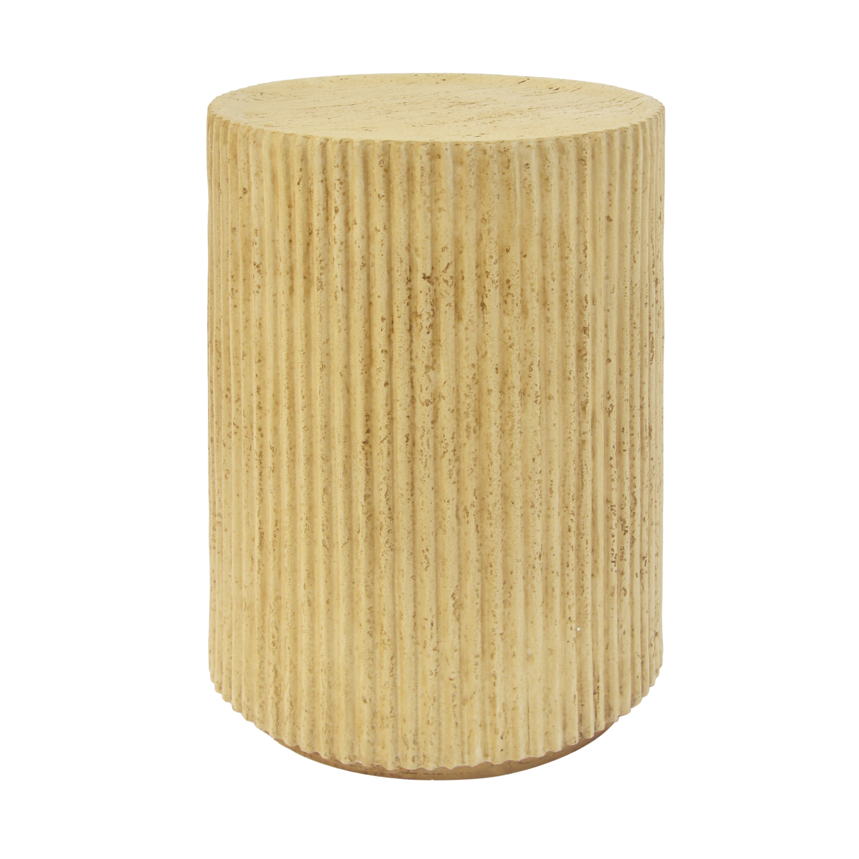 Cylindrical Outdoor Side Table Antique Brown MGO