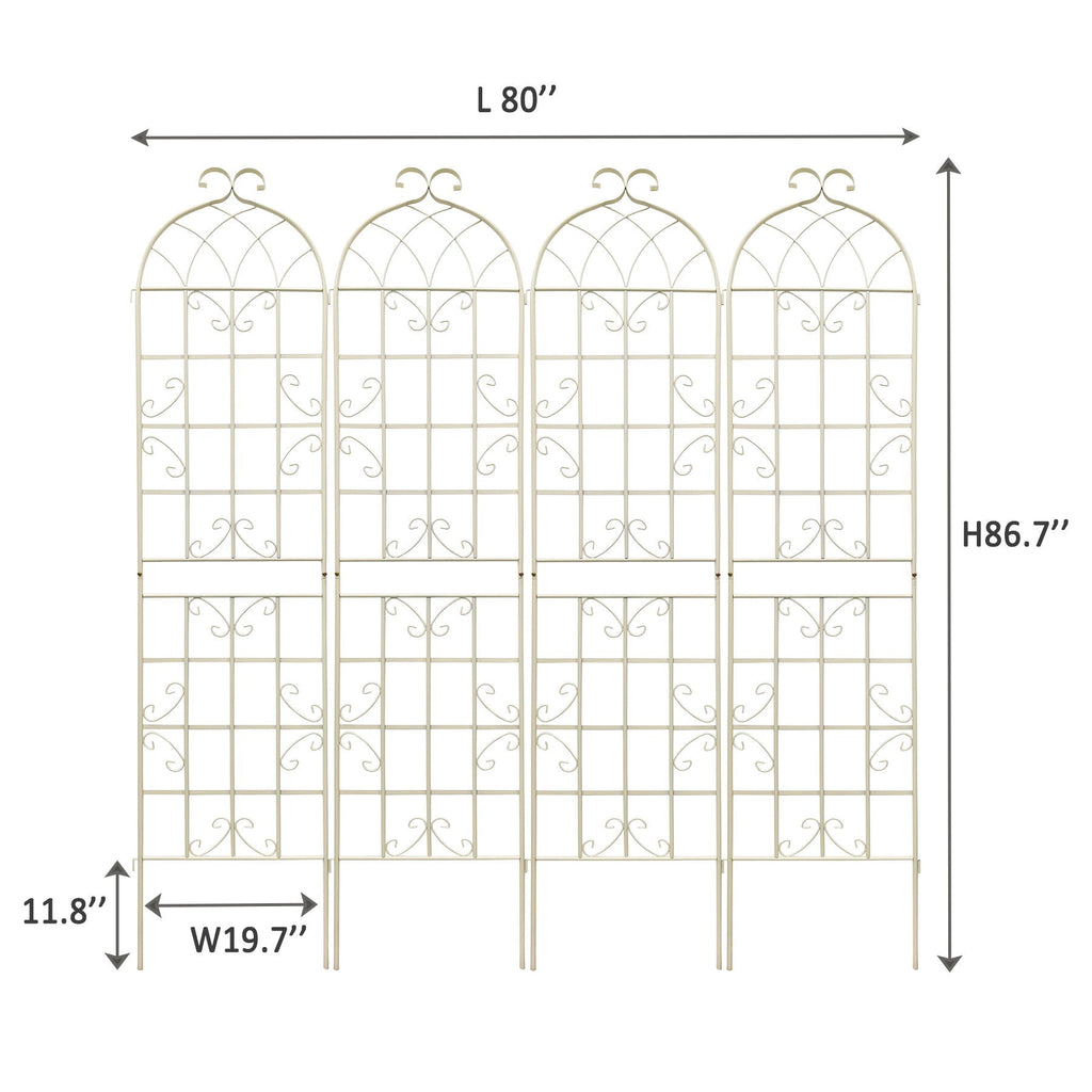 Metal Garden Rustproof Trellis For Climbing Plants Outdoor Flower Support